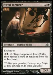 1x FOIL Hired Torturer Dragon's Maze MtG Magic Black Common 1 x1 Card Cards