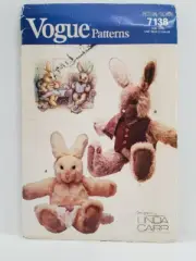 Vogue Patterns 7138 Uncut Factory Folded Stuffed Boy and Girl Bunny