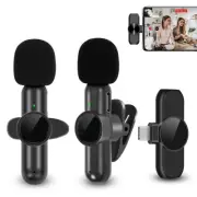 2.4G Wireless Lavalier Microphone Noise Cancelling Audio Video Recording for...
