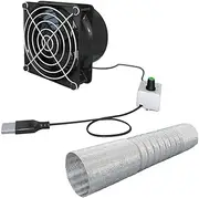 Generic Wall Exhaust Fan USB Wall Mounted High Speed Yacht Blower Ventilation Fan Pipe Fan for Window Laundry Room Kitchen Attic, Single Fan 1M Tube
