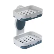 Soap Dish for Shower,Bar Soap Holder with Two Modes， Soap Holder for Shower Wall Double Layer for Bathroom