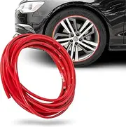 True Line Automotive Rim Protector (Red) - L Shape Wheel Guard for Car Rims - Ultra-Durable With 3M Adhesive Tape, Easy to Install, Universal Fitting