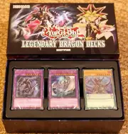 Legendary Dragon Decks Complete Set of ALL 3 Sealed Decks YUGIOH (NO Box)