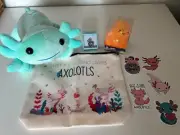 Axolotl Lovers Gift Pack - Plush toy and novelties - Free Postage - Brand new