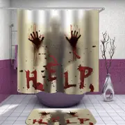 Scary Bloody Hands Shower Curtain