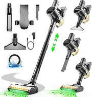 [Muvano] Cordless Vacuum Cleaners for Home, Up to 60 Minutes, Powerful Suction, Tangle-Resistant, Lightweight, Rechargeable Stick Vac with Wall Mount for Carpet, Tile, Pet Hair, Hardwood Floors