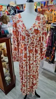 Sportsgirl Sz 16 Linen Blend Boho - Paisley - Print Dresss