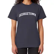Georgetown - white text T-shirt