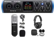 Presonus STUDIO 24C 2x2 USB-C Audio MIDI Recording Interface+Mic+Headphones