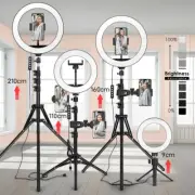 SELFIE LED RING LIGHT WITH TRIPOD STAND & CELL PHONE HOLDER FOR YOUTUBE LIVE