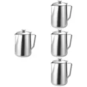 Set of 4 Cold Water Jug Milk Frothing Pitcher for Coffee Steaming Cup