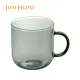【Just Home】光透彩色耐熱玻璃馬克杯380ml-灰色(杯 玻璃杯 耐熱玻璃)