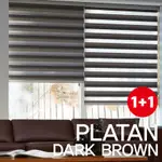 (2BLINDS/SET) PLATAN - ANTIBACTERIAL/BLACKOUT ZEBRA BLIND