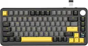 ATTACK SHARK X85Pro 75% Mechanical Keyboard with Screen & Knob Hot Swappable Wireless 2.4GHz/Bluetooth/Wired RGB Gasket Mount QMK Custom Gaming Keyboard Linear Blueberry Switch for PC/MAC (Black)