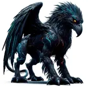 Dark Hippogriff Ancient Creature 3" DnD Myth Legend Mythology Gaming Hobby Decal