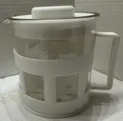 Glass Teapot Loose Tea Infuser Schmidt-Cannon Inc White Transparent Filter
