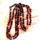 Sheena's 14k gold & Natural Faceted Garnet Beads Double Row Necklace