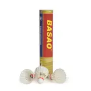 Basao Standard Shuttlecocks Tube of 10 Badminton Feather + 78/79 NEW