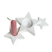 Convenient Silicone Mold For Crafting A Triple Interlinked Star Stands