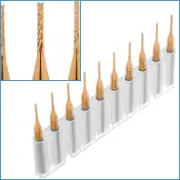 10pc 1mm Carbide Corn Milling Cutter 3.175mm Shank Drill Bit Tungsten CNC Tool