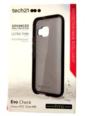tech21 Evo Check Case Impact Protect Cover HTC One M9 SMOKEY BLACK OEM