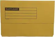 ValueX Document Wallet Lightweight, Half Flap Foolscap, Yellow, Pack of 50