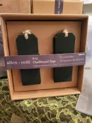 Allen + Roth Chalkboard Hang Tags with String Twine Pack of 8 Brand New
