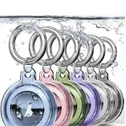 6 Pack Anti-lost Keychain Ring Protective AirTag Case For Apple Airtag Case Cover