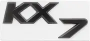 NPZPTFVFNR 3D Metal Chrome Black K2 K3 K4 K5 KX7 Letters Logo Rear Boot Trunk Emblem Badge Sticker Fit for Kia Car Styling Accessories(KX7 Black)