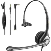 Cell Phone Headset with Microphone Noise Cancelling for PC,3.5mm Jack,Volume ...