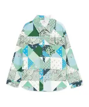 paisley-print jacket 12,6,14Y light blue