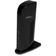StarTech.com Dual Monitor USB 3.0 Laptop Docking Station with HDMI & DVI/VGA, 6x USB-A Hub, GbE