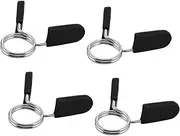 TOGEVAL Barbell Bar Buckles Spring Clip Collars for Weightlifting Barbell Weights Weight Clips Bar Spring Locks Gym Tool