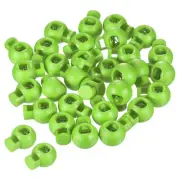Cord Locks, 100 Pack Ball Spring Toggle Stopper, Mustard Green