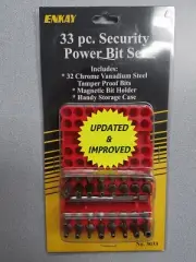 Enkay #3033 33pc 1" tamper proof screw bit set