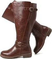 [Luoika] Women's Extra Wide Calf Knee High Boots, Wide Width Ridding Boots Low Heel Plus Size Tall Boots.