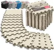 Gym Flooring Set - Interlocking EVA Soft Foam Floor Mat, 18 pcs 12.6"x12.6"x0.4"