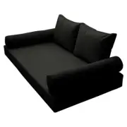 |COVER ONLY| Style1 Queen Piped Trim Daybed Mattress Bolster Pillow Covers AD109