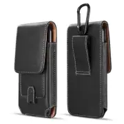 For Google PIXEL 4 Black Card Pocket Wallet Belt Clip Holster Pouch Case Cover