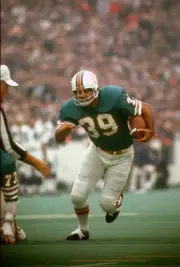 Larry Csonka Miami Dolphins carries the ball v the Minnesota Viki- 1974 Photo 7