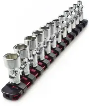 Universal Flex Socket Set - 1/4 Inch Drive 6-Point 12-Piece Swivel Socket Set...