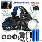 Waterproof LED Headlamp USB Rechargeable Headlight Head Torch Lamp Flashlight