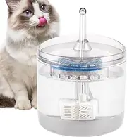 Cat Fountains Drinking - Transparent Water Tank, Automatic Cat Drinking Machine | Silent Filtration Watering Dish, Electric Cat Waterer for Garage, Garden, Balcony