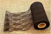 Lace Material Roll Black 15cm x 22m Wedding Table Runners Decorations Craft Trim