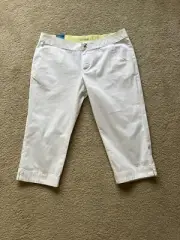 Columbia PFG Super Bonehead Knee Pant Capri, Women's Size 16 White NEW