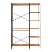 8 Tiers Metal Garment Rack Storage Shelves Clothes Hanging Wardrobe Closet Stand