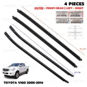 Set 4Dr Outer Weatherstrip Door Belt For Toyota Hilux Vigo Fortuner 2005 - 2014