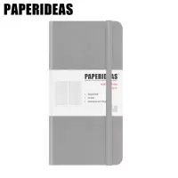 在飛比找博客來優惠-PAPERIDEAS 48K頁碼硬面绑帶筆記本 方格-槍灰