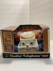 2005 fisher price chatter telephone classic pull toy retro modern new in box