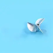 LUMIXE 2pcs CNC 3-Blade Propeller 4mm 4.76mm Aluminum Alloy Propeller Pitch1.8mm Dia48mm 4818 Right Left 3-Blade Propeller Boat Propeller (Color : 4mm CCW Propeller)